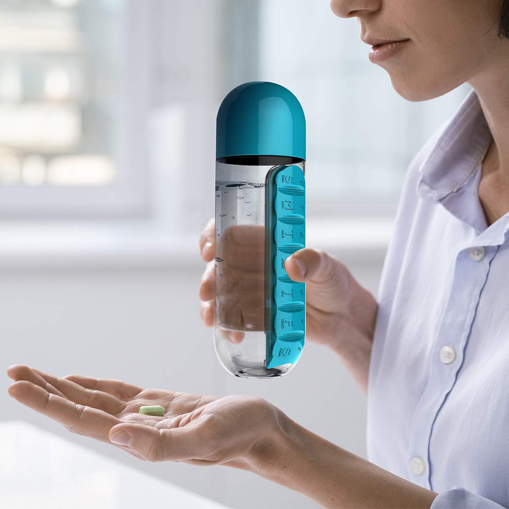 Pill Organizer Water Bottle