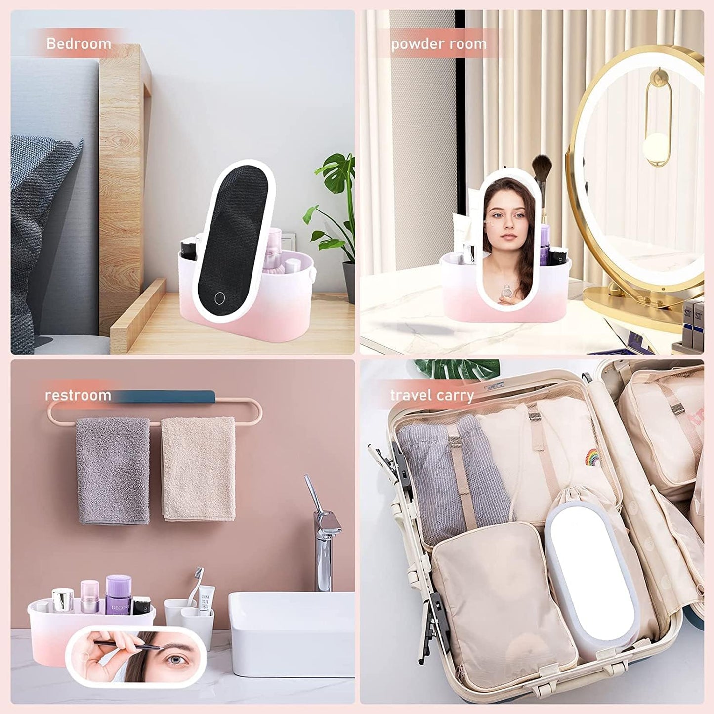 Makeup Organiser with LED Mirror