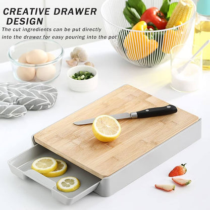 Bamboo Chopping Board with Container