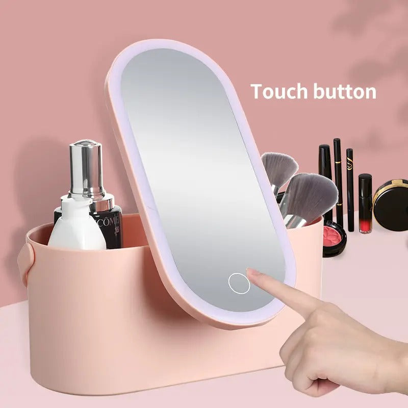 Makeup Organiser with LED Mirror