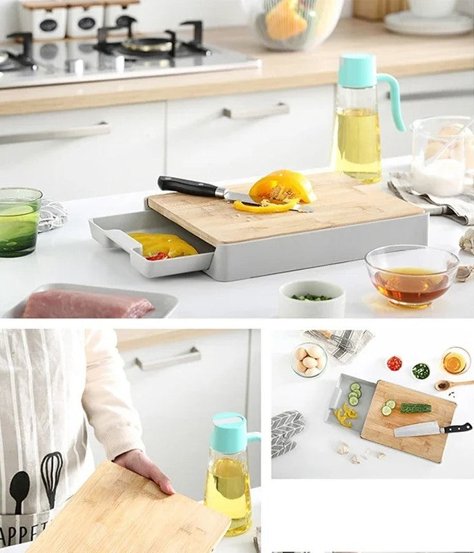 Bamboo Chopping Board with Container