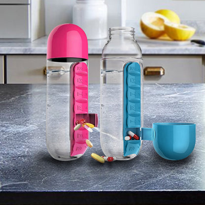 Pill Organizer Water Bottle