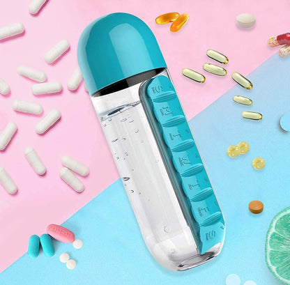 Pill Organizer Water Bottle